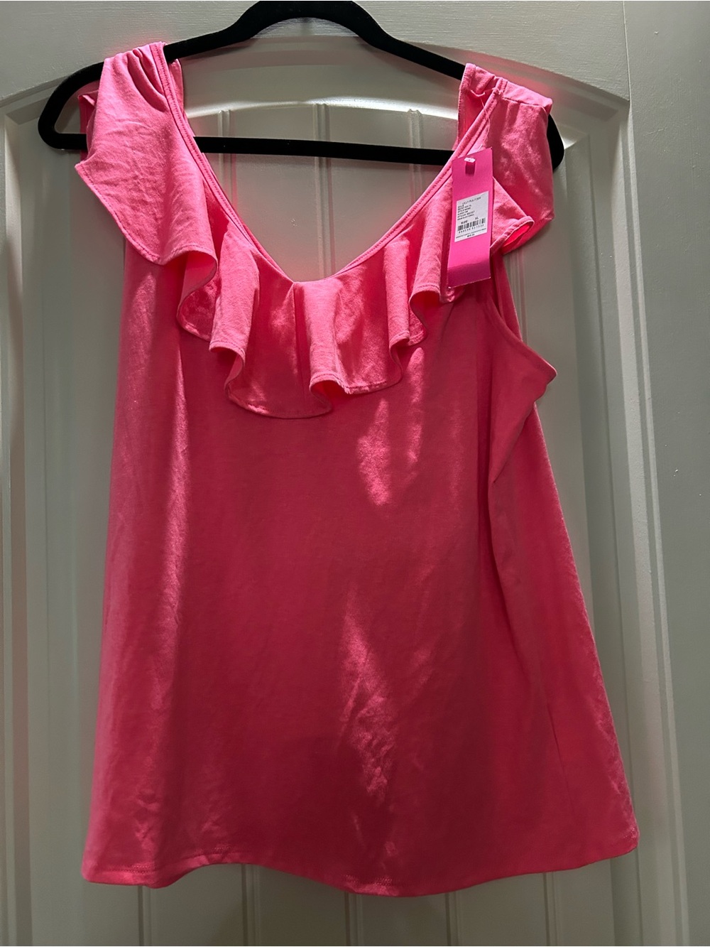 Lilly Pulitzer NWT Women’s Pink Ruffle Neck Sleeveless Top